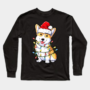 Corgi light Christmas Long Sleeve T-Shirt